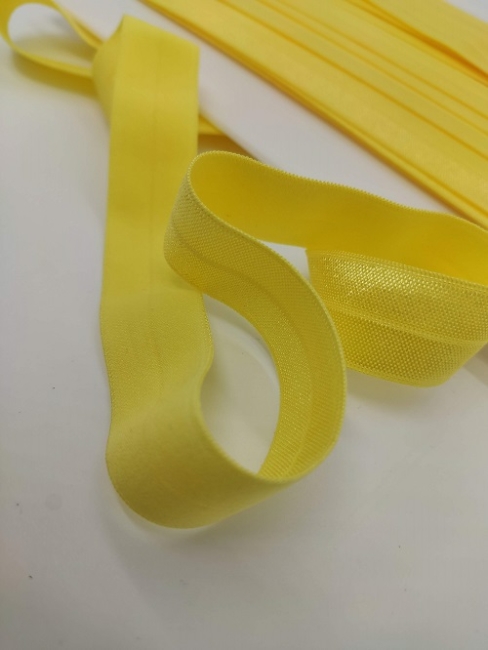 Falzgummi - elastisch 20 mm neon gelb